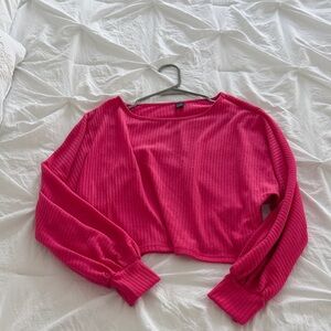 SHEIN Pink Crew Neck Sweater